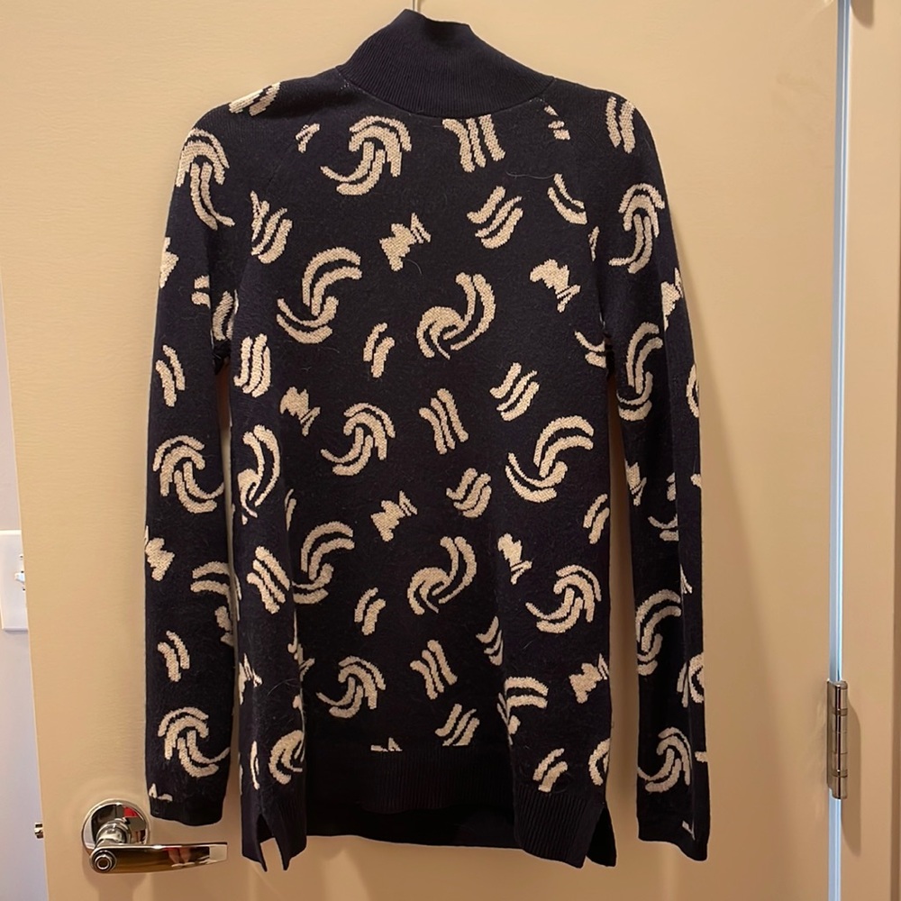 Long patterned sweater